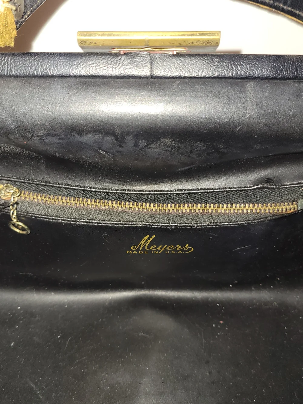 Vintage Meyer's Floral Carpet Velvet Top-Handle Bag